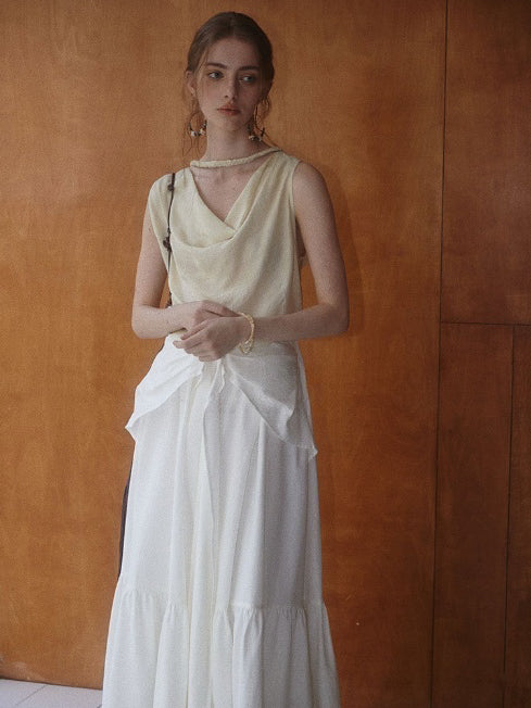 Rhea Bow-Tie Maxi Skirt